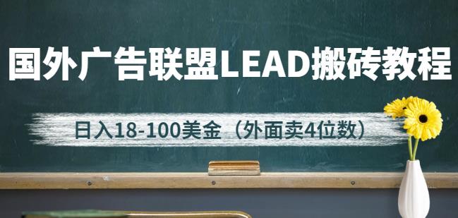 国外广告联盟LEAD搬砖教程，日入18-100美金（教程+软件）